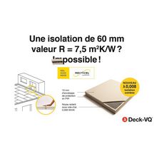 Panneau isolant sous vide Deck-VQ® - 60 mm x 600 mm x 600 mm - Bords droits 4 côtés