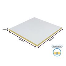 Dalle de plafond Minerval bords A blanc 600 x 600 x 15 mm