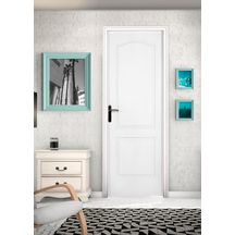 Bloc-porte CLASSIC postformé isolant prépeint 204x83cm droit P à recouvrement - huisserie de 72 résineux joint et joint balai - serrure 3 points axe à 50mm - emballé