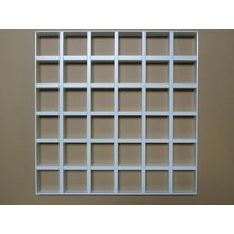 Grille bordée T15 100x100mm blanc mat 0,6x0,6m