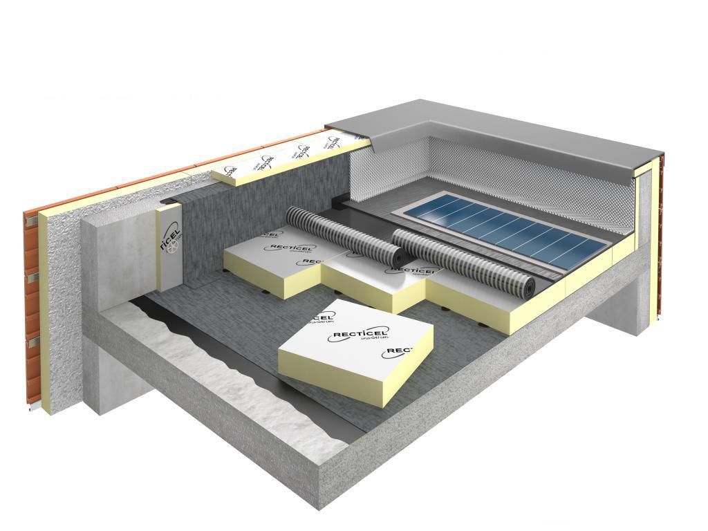 Panneau isolant polyuréthane Eurothane Autopro SI épaisseur 100mm 0,6x0,6m R= 4,55 m².k/w