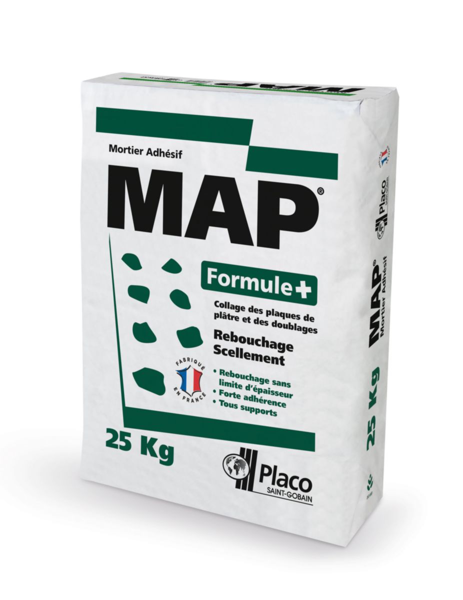 Mortier adhésif Map+ 63S sac de 25kg