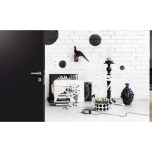Porte âme pleine coulissante prépeint 204x73cm usinage rainure basse + mortaise têtière + trou poignée cuvette + tire doigts - emballée