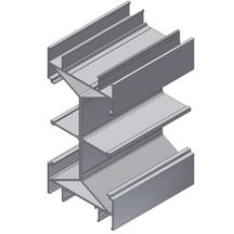 Gamme Influence - Double plinthe monobloc Ht 160 mm 3,05 m brut