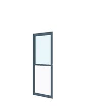 Porte cadre alu ouvrante semi-fixe simple vitrage allège vitrée ral 810 mm hauteur 2040 mm