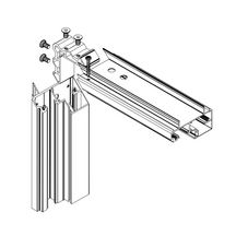Kit huisserie carrée bois et cadre alu 2 vantaux toute hauteur blanc 1460 mm 3,00 m