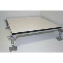 Dalle de plancher technique GAMMABOX aggloméré dans bac acier avec jont périphérique et revêtement stratifié Print577 ép. 38mm 600x600mm