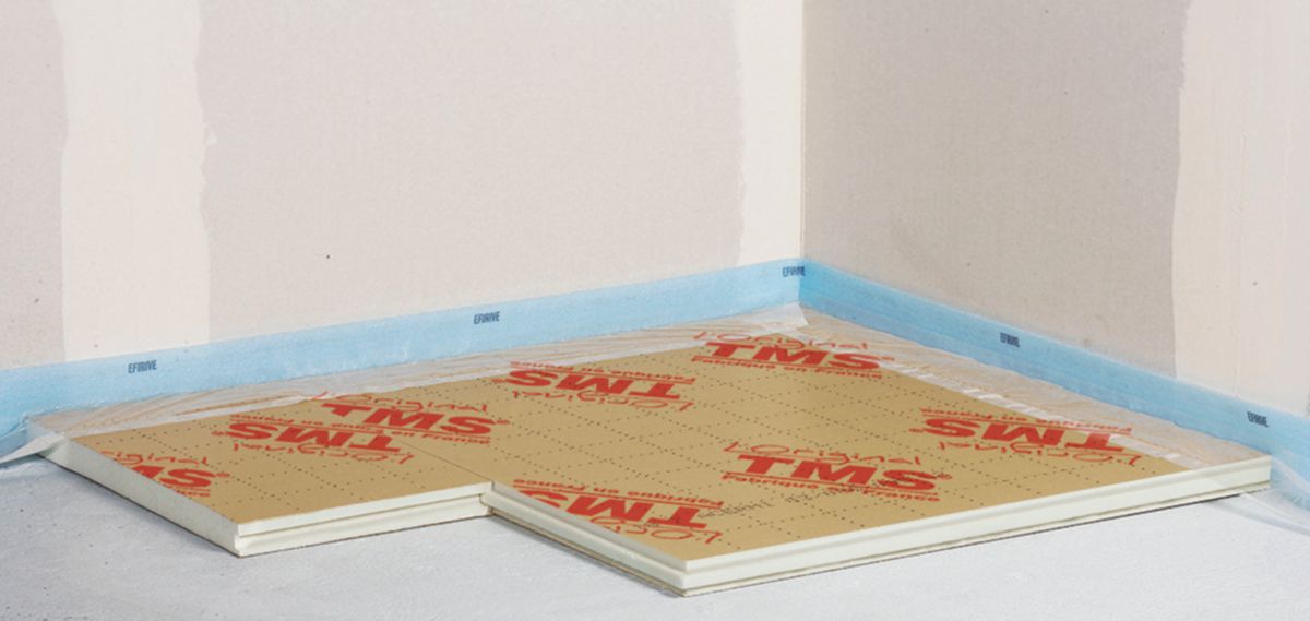Panneau TMS polyuréthane pour isolation sous chape ou dallage - Rainé Bouveté 4 Côtés - 1200x1000mm, Ep.40mm - R=1,85 - 00100119-RB4C-CAL060