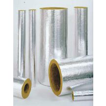 Coquille laine de roche 800 alu épaisseur 50mm diamètre 76mm longueur 1,0m