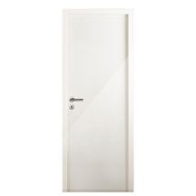 Bloc-porte plane alvéolaire prépeint 204x73cm droit P rive droite - huisserie de 72 résineux avec joint - serrure clé L axe à 50mm - emballé