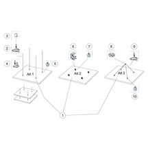Ilot acoustique Solo Square Blanc 1200x1200x40mm G35442050