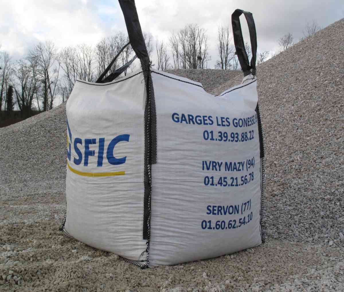 A2C Big-bag gravillon roulé 10/20 volume maxi 1000L (1M3) poids