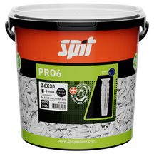 Cheville Nylon multimatériaux PRO6 6x30 avec vis boîte de 100 réf.565647