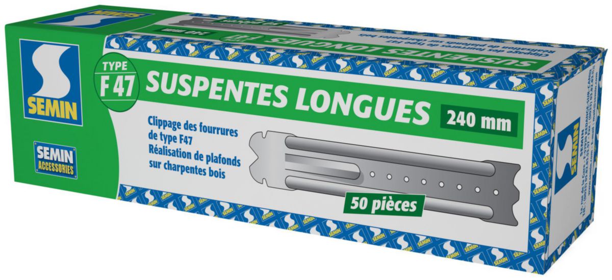 Suspente longue 240mm type 47 boîte de 50