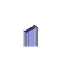 Profil collage haute transparence verres bord a bord epaisseur 10mm