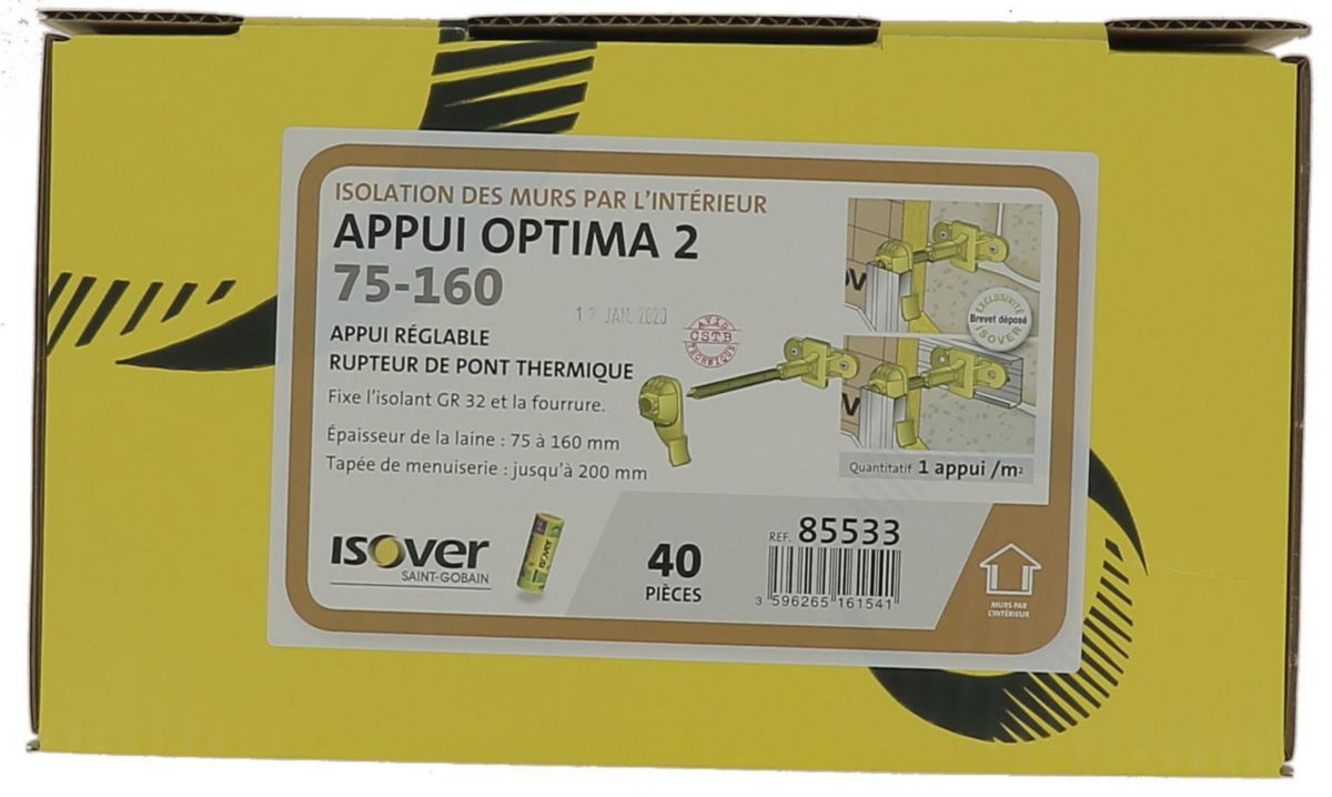 Appui Optima 2 75-160 boîte de 40