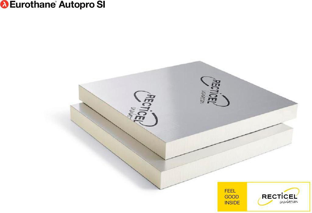 Panneau isolant polyuréthane Eurothane Autopro SI épaisseur 100mm 0,6x0,6m R= 4,55 m².k/w