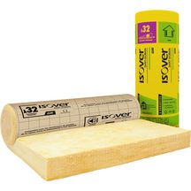 Rouleau laine de verre revêtue kraft GR 32 Roulé 60 8,1x1,2m R=1,85 m².k/w ACERMI 02/018/100