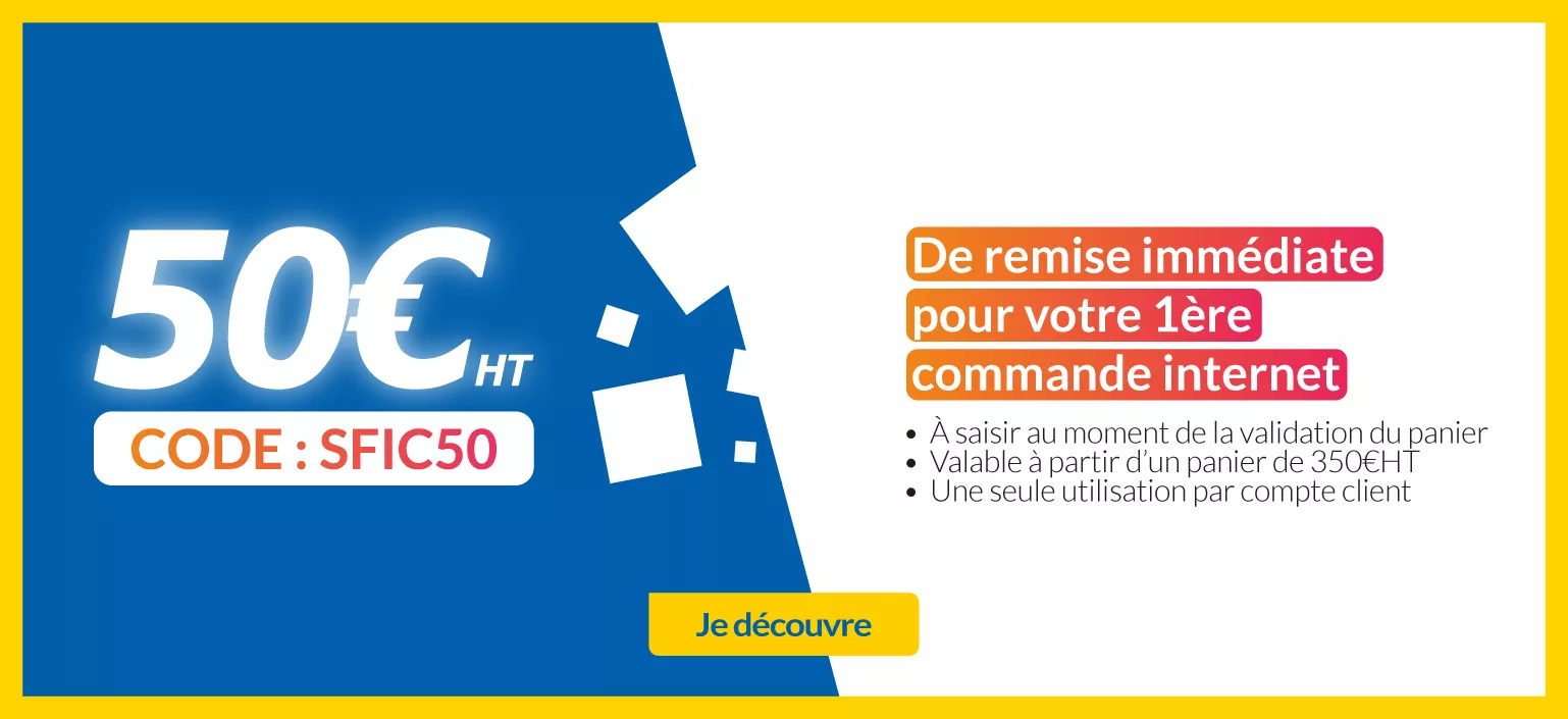 Remise de 50€ sur la première commande internet